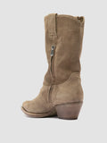 WANDA DD 110 - Taupefarbene Wildlederstiefel mit Reißverschluss - thumb image 4,side view