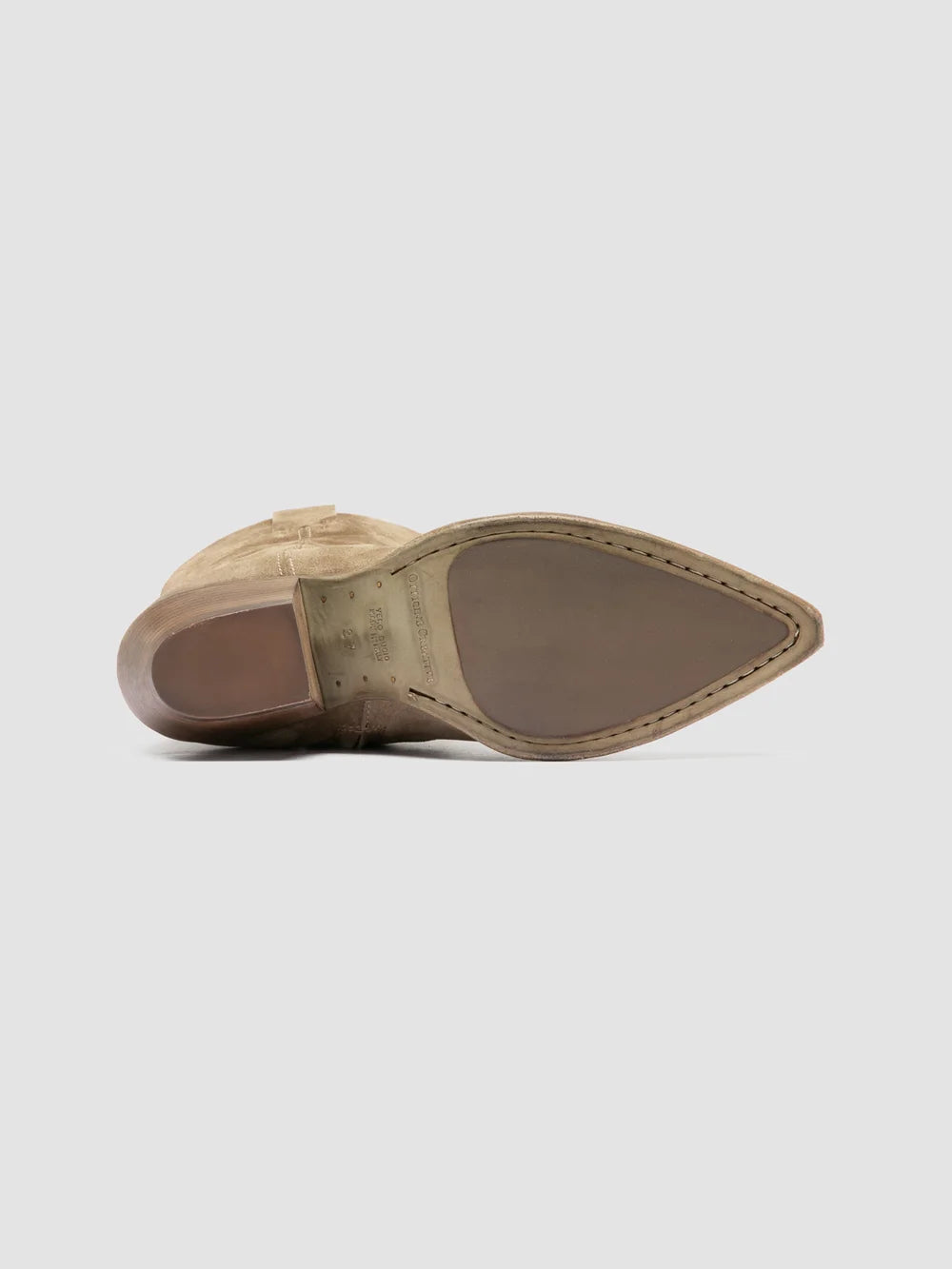 WANDA DD 110 - Taupefarbene Wildlederstiefel mit Reißverschluss - image 5,side view