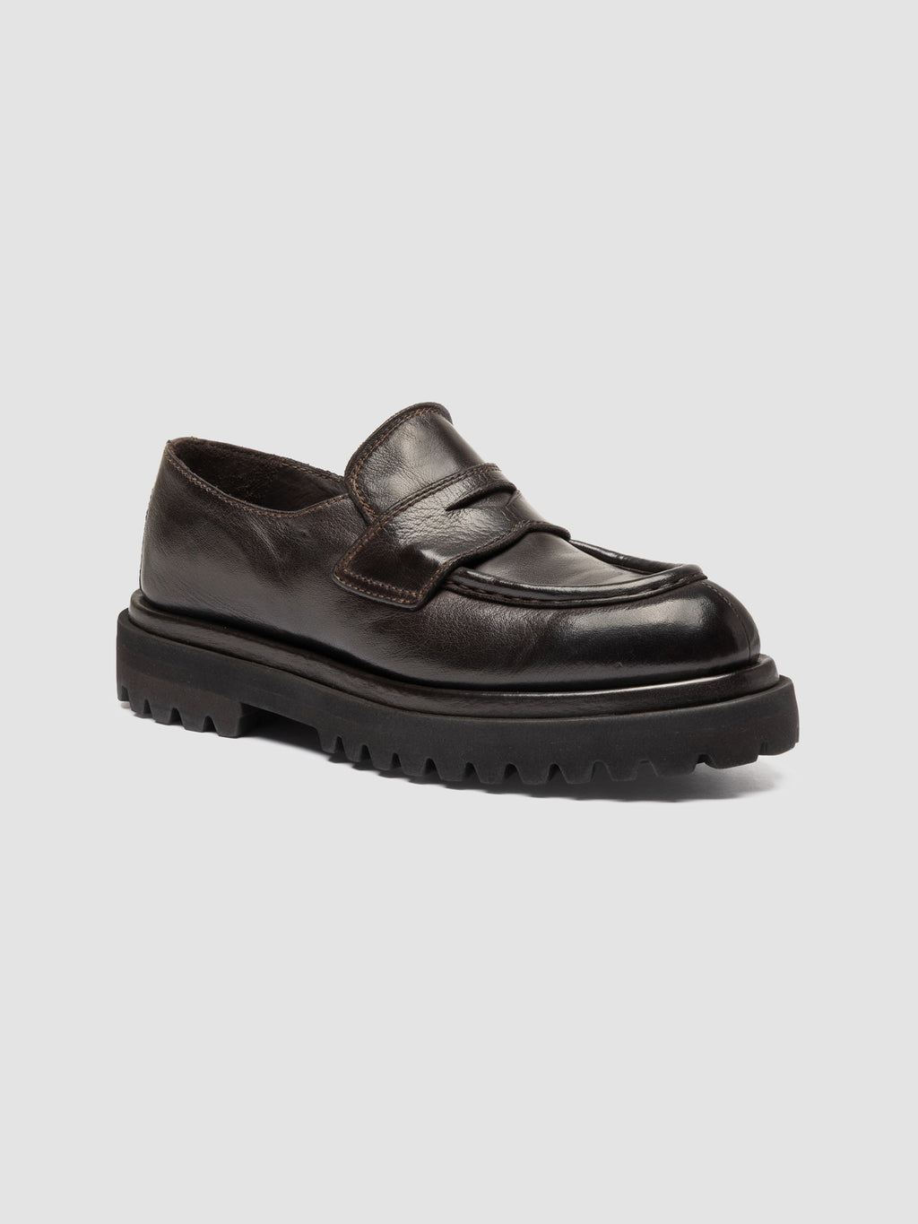 WISAL DD 101 - Brown Leather Penny Loafers - image 3,side view