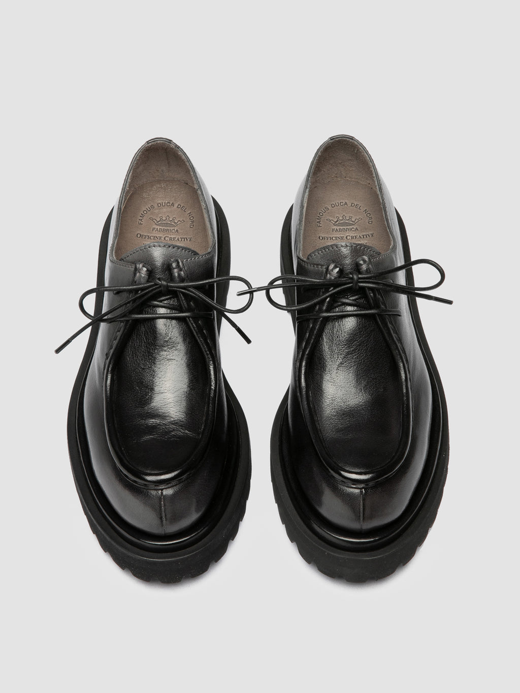 WISAL DD 125 - Black Leather Derby Shoes - image 2,side view