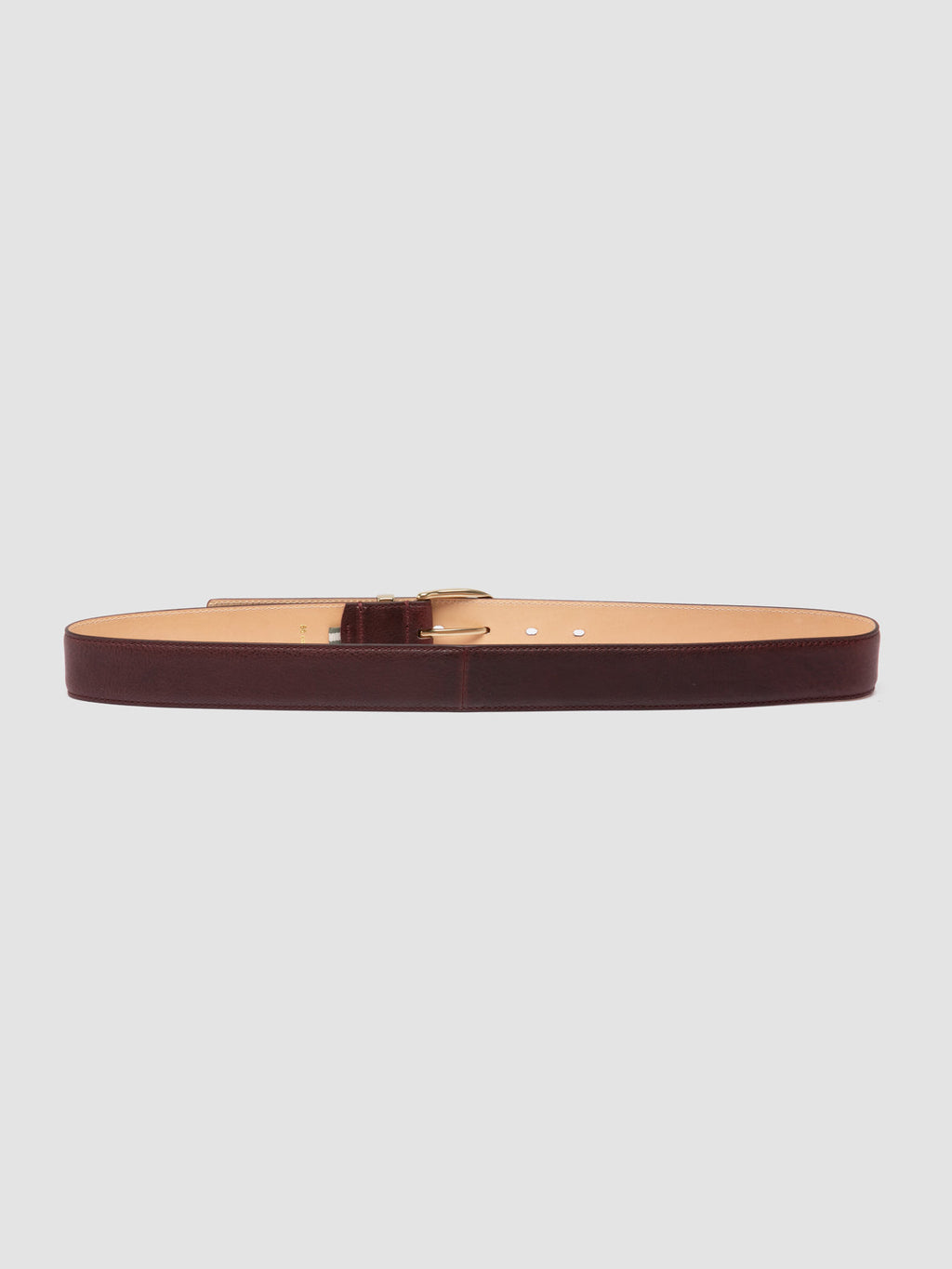OC STRIP 100 - Burgunderroter Ledergürtel - image 3,side view