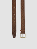 OC STRIP 29 - Brauner Gürtel aus gewebtem Wildleder - thumb image 2,side view