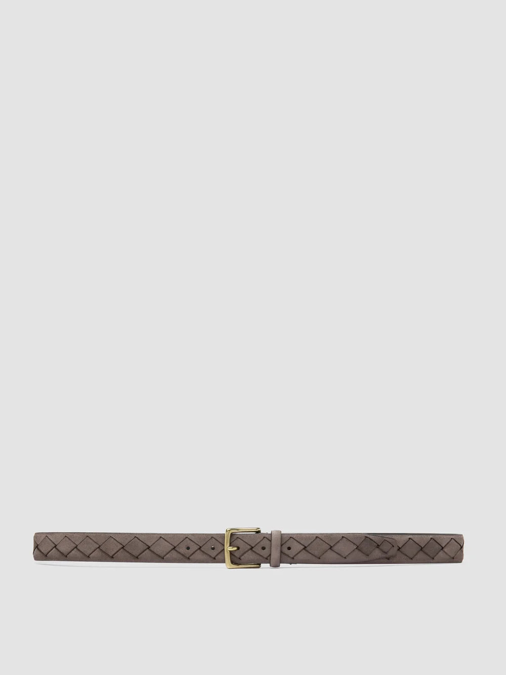 OC STRIP 29 - Taupefarbener Gürtel aus gewebtem Wildleder - image 1,side view