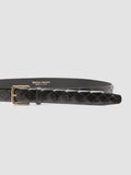 OC STRIP 29 - Black Woven Leather Belt - thumb image 3,side view