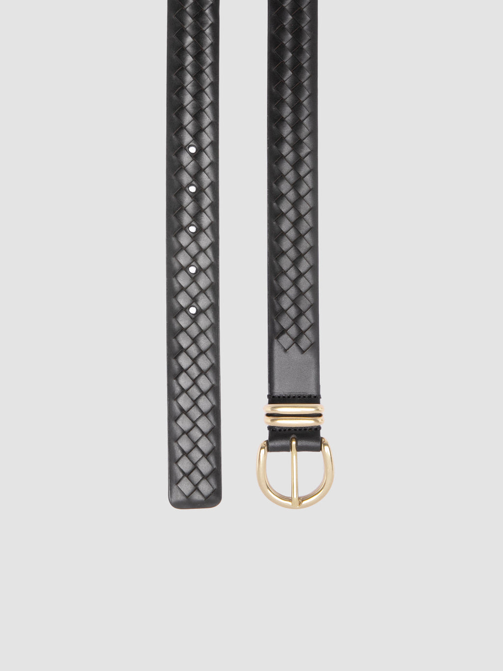 OC STRIP 46 - Black Leather Belt - image 2,side view