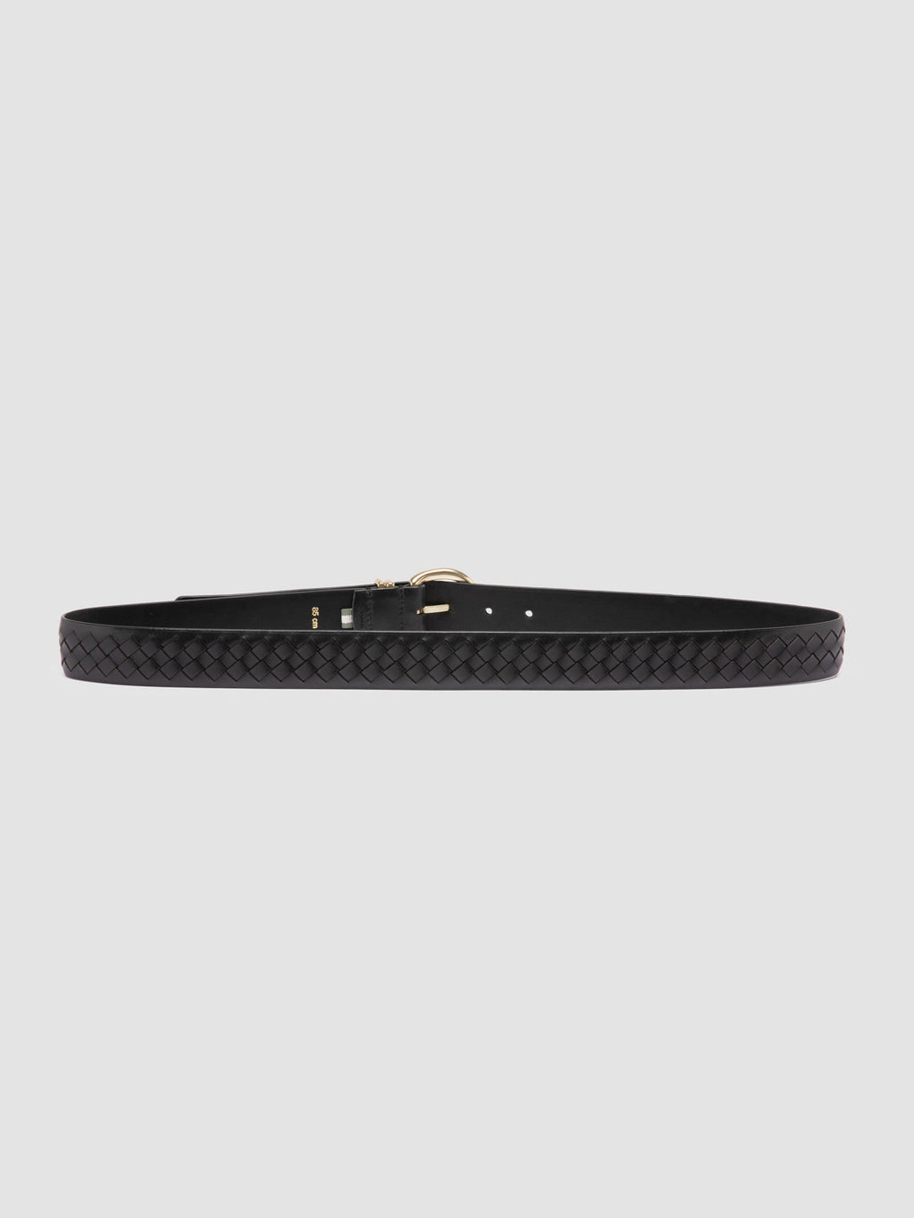 OC STRIP 46 - Black Leather Belt - image 3,side view