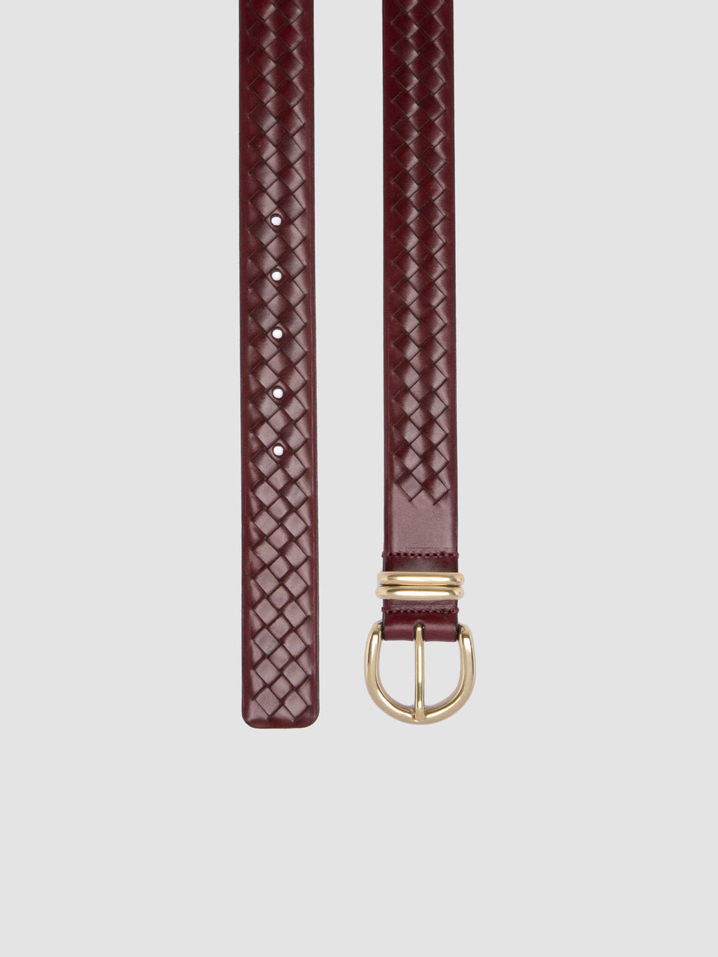 OC STRIP 46 - Burgundy Leather Belt - image 2,side view