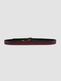 OC STRIP 46 - Burgundy Leather Belt - thumb image 3,side view