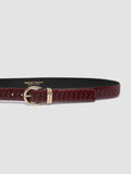 OC STRIP 46 - Burgundy Leather Belt - thumb image 4,side view