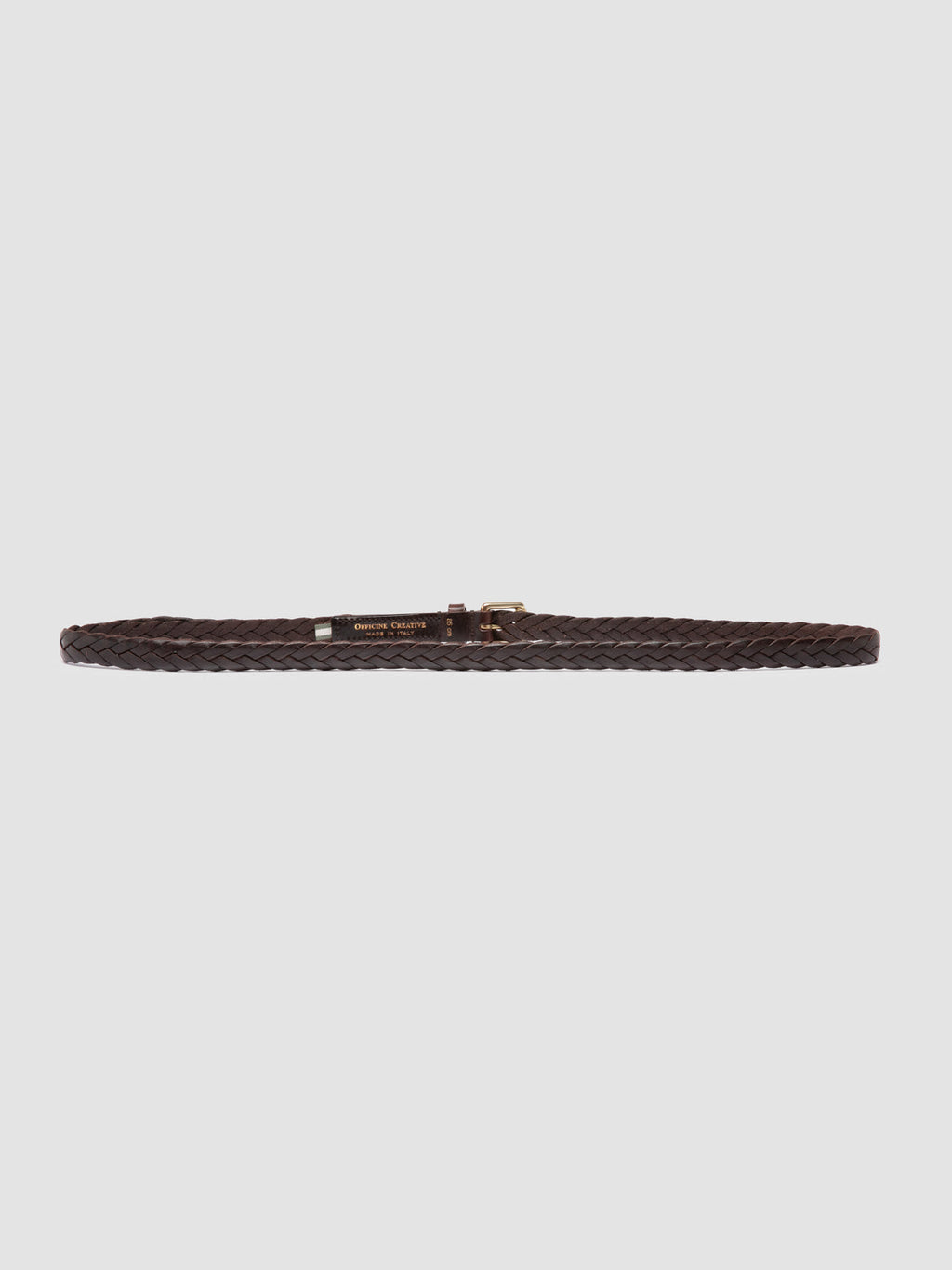 OC STRIP 064 - Brauner Gürtel aus gewebtem Leder - image 3,side view