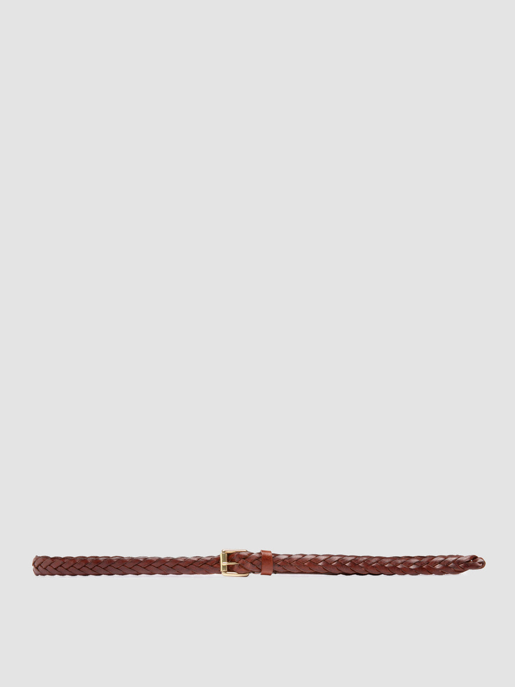 OC STRIP 064 - Brauner Gürtel aus gewebtem Leder - image 1,side view