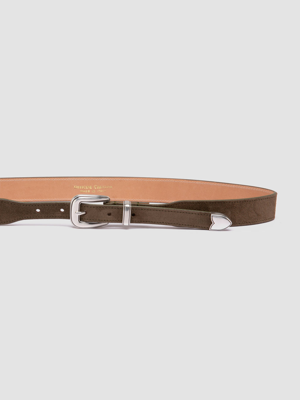 OC STRIP 092 - Green Suede Belt - image 4,side view