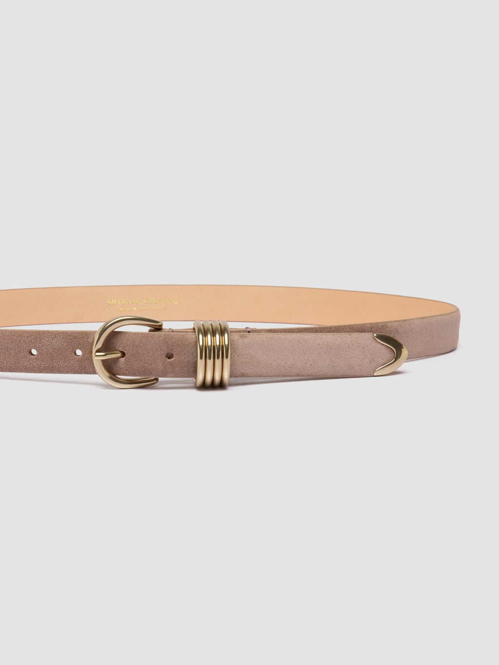 OC STRIP 098 - Taupe Suede Belt - image 4,side view
