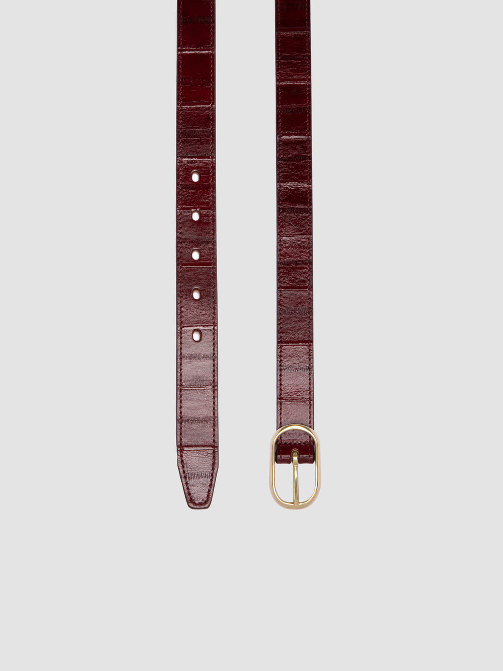 OC STRIP 099 - Burgunderroter Ledergürtel - image 2,side view