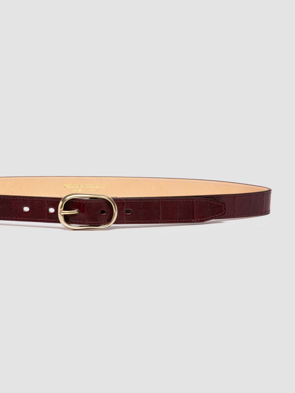 OC STRIP 099 - Burgunderroter Ledergürtel - image 4,side view