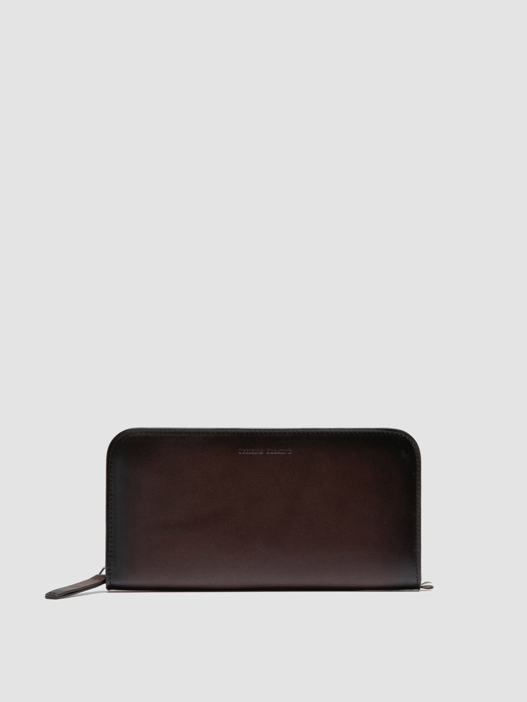 BERGE’ 01 - Brown Zip Around Leather Wallet - image 1,side view