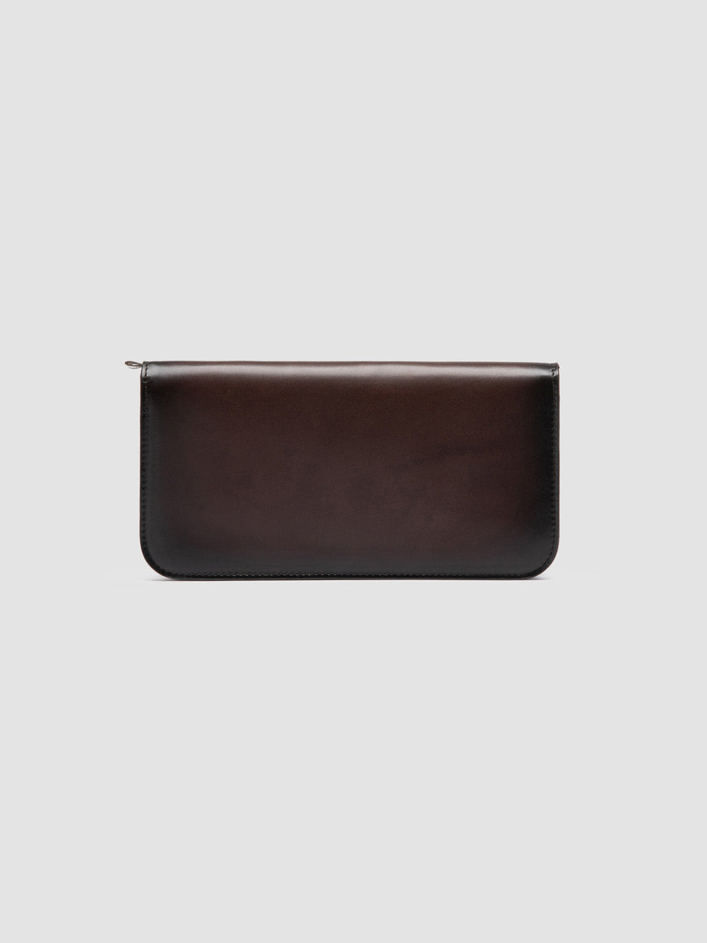 BERGE’ 01 - Brown Zip Around Leather Wallet - image 2,side view