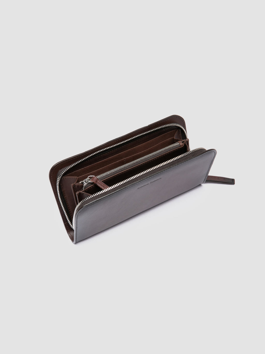 BERGE’ 01 - Brown Zip Around Leather Wallet - image 5,side view