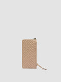 JULIET 103 - Beiges Kartenetui aus gewebtem Leder - thumb image 1,side view