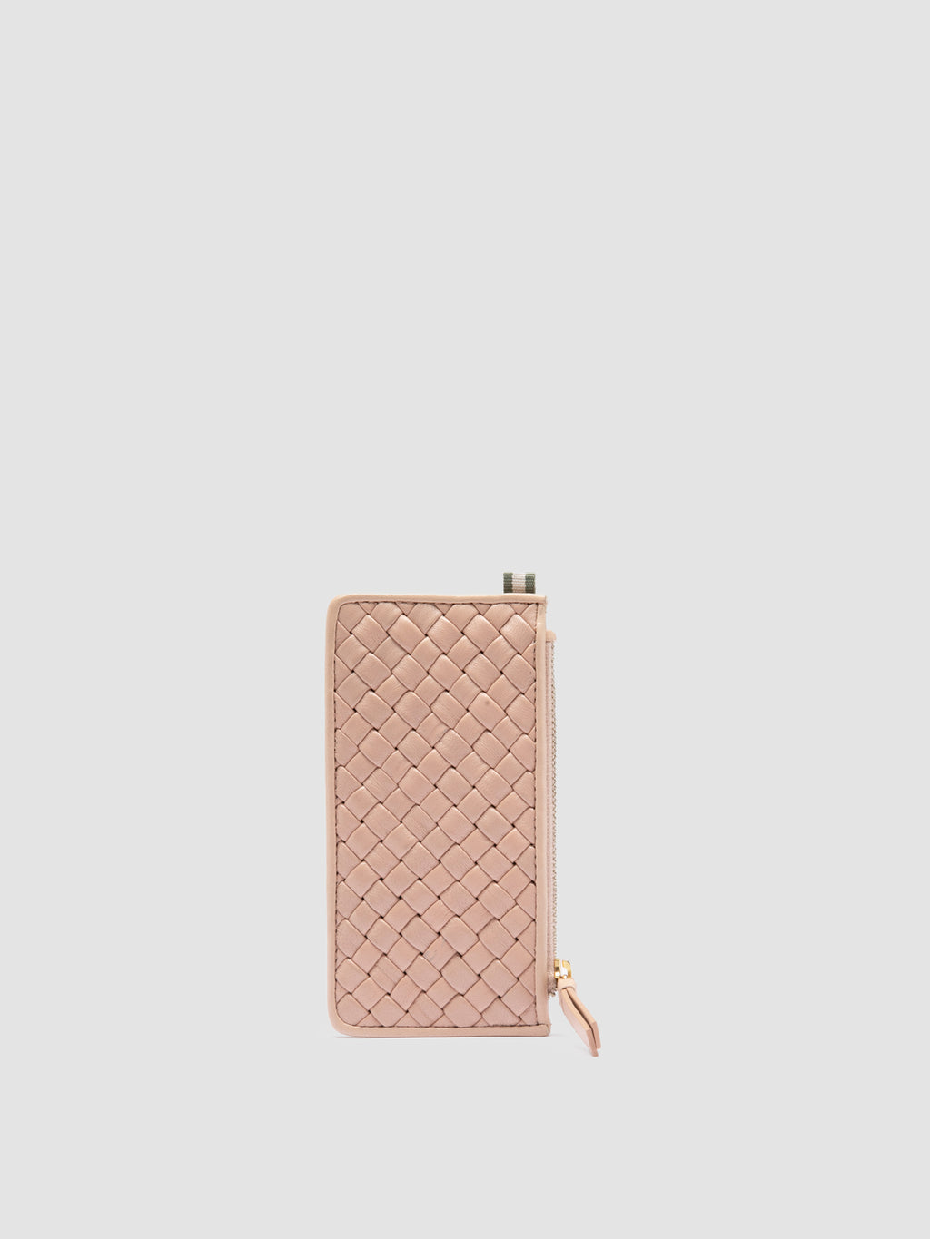 JULIET 103 - Rose Woven Leather card holder - image 1,side view