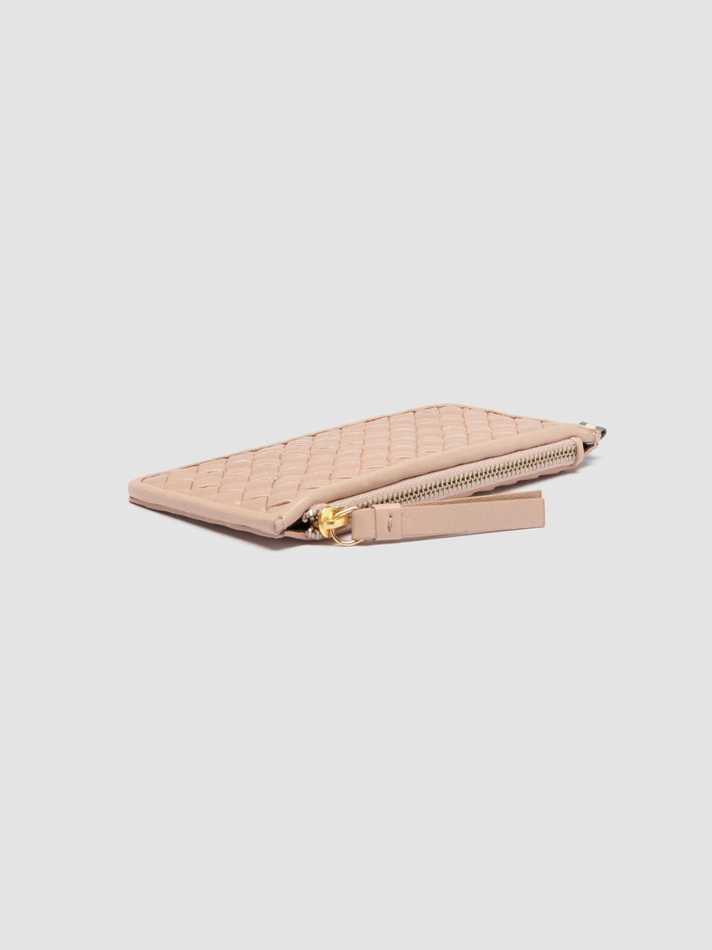 JULIET 103 - Rose Woven Leather card holder - image 3,side view