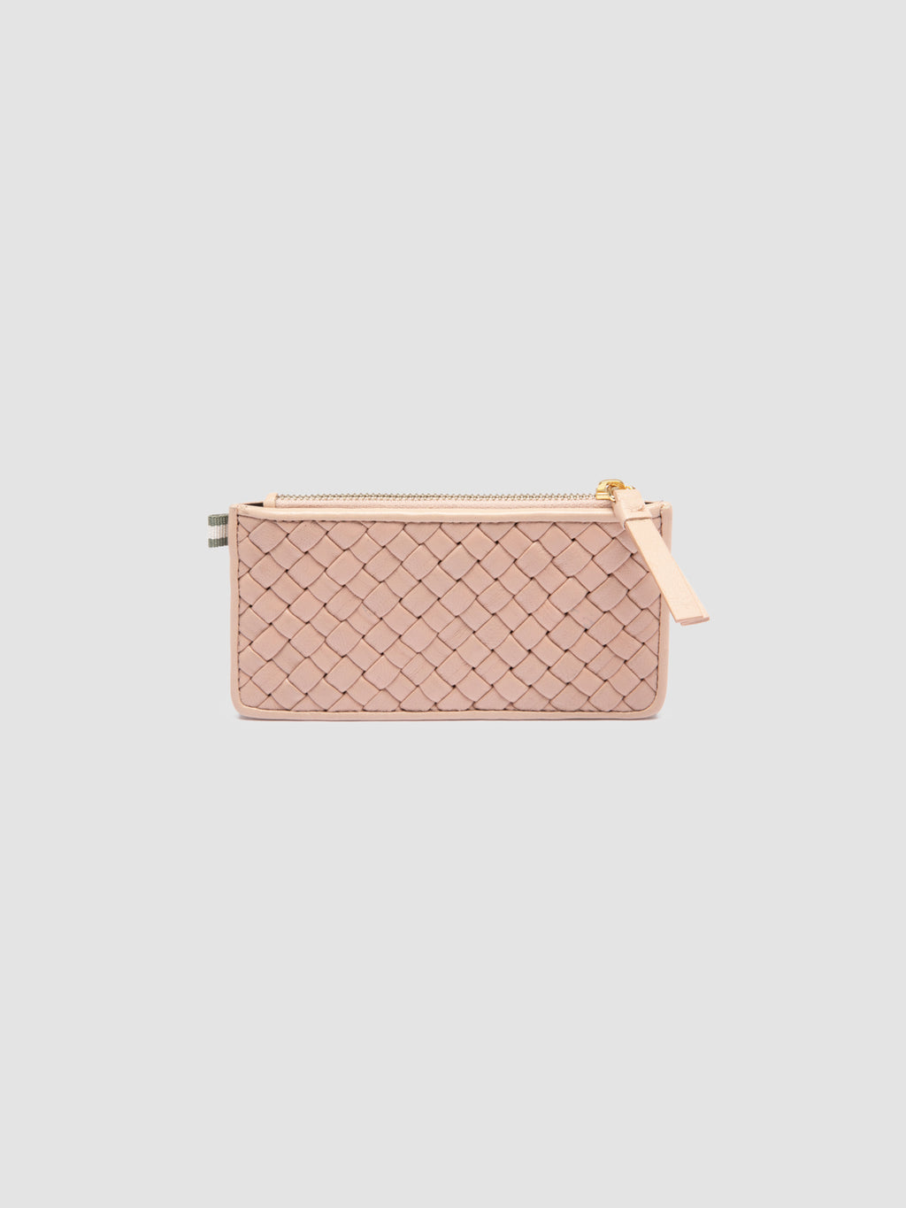 JULIET 103 - Rose Woven Leather card holder - image 5,side view
