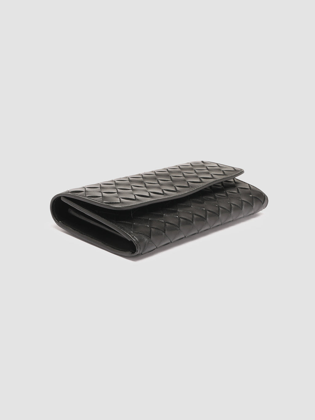 POCHE 109 - Black Leather wallet - image 4,side view