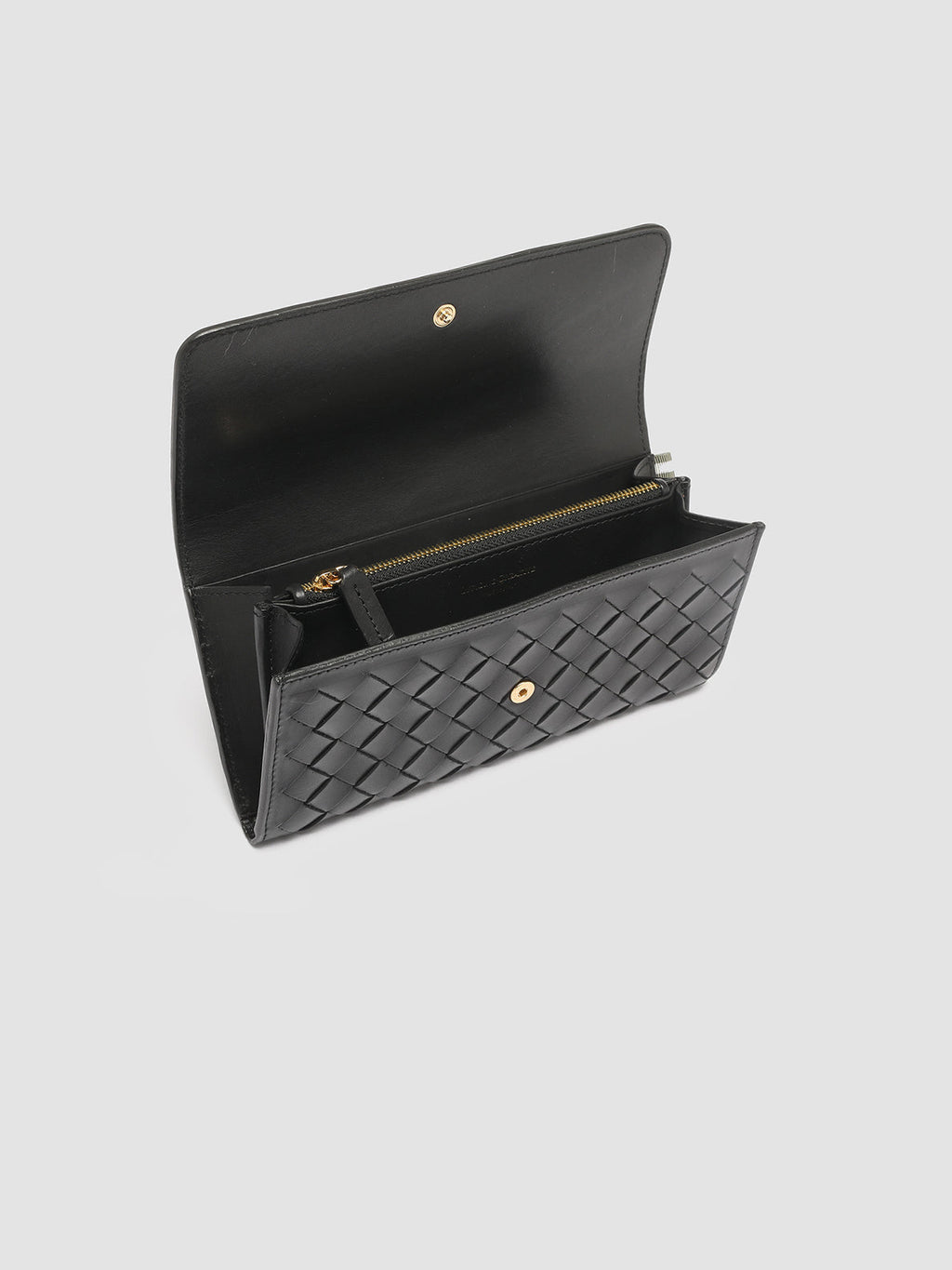 POCHE 109 - Black Leather wallet - image 2,side view