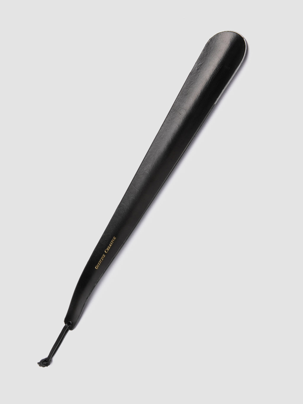 SHOEHORN - Black Leather Shoe Horn - image 2,side view