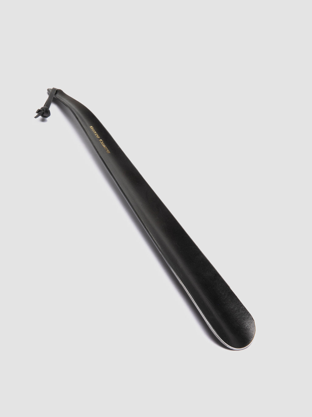 SHOEHORN - Black Leather Shoe Horn - image 3,side view