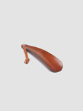 SMALL SHOEHORN - Brown Leather Shoe Horn - thumb image 3,side view