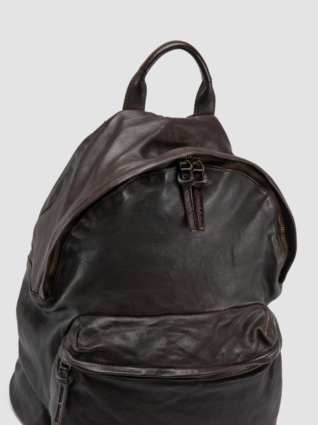 OC PACK 004 - Brown Leather Backpack - image 2,side view