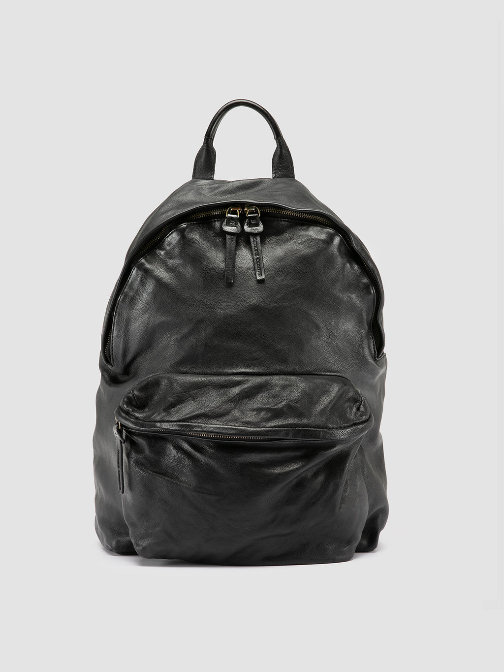 OC PACK 004 - Black Leather Backpack - image 1,side view
