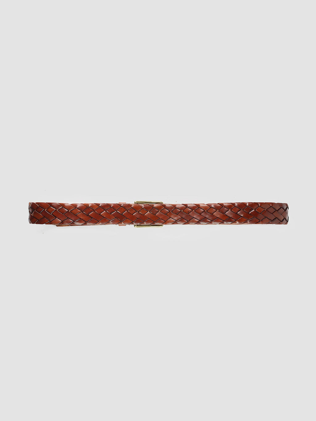 OC STRIP 21 - Tan Woven Leather Belt - image 3,side view