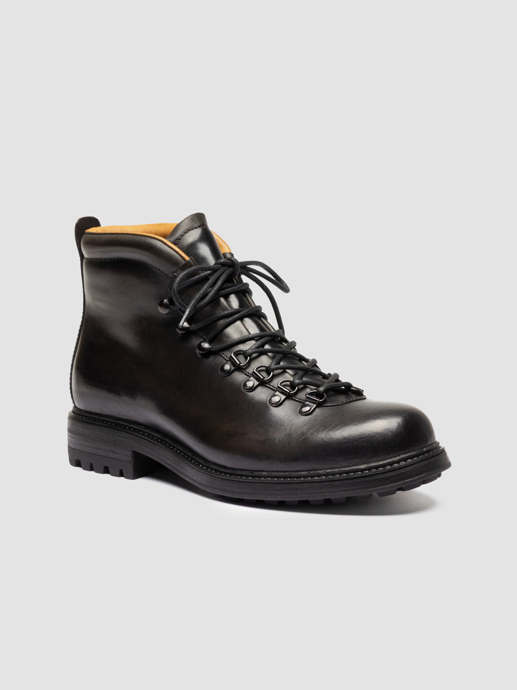 3164 07 - Grey Leather Lace Up Boots - image 3,side view