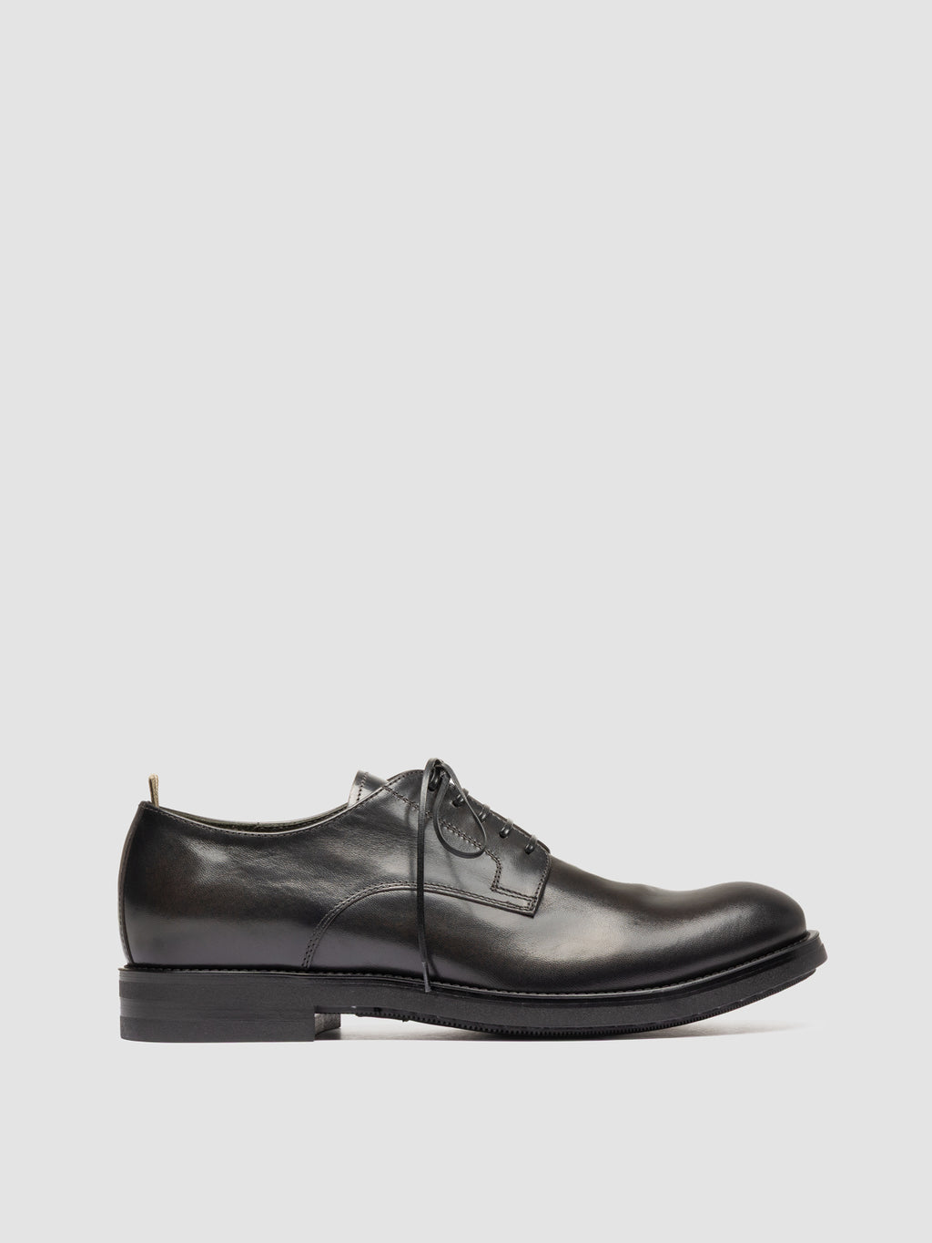ACADEMIA 001 - Graue Derby-Schuhe aus Leder - image 1,side view