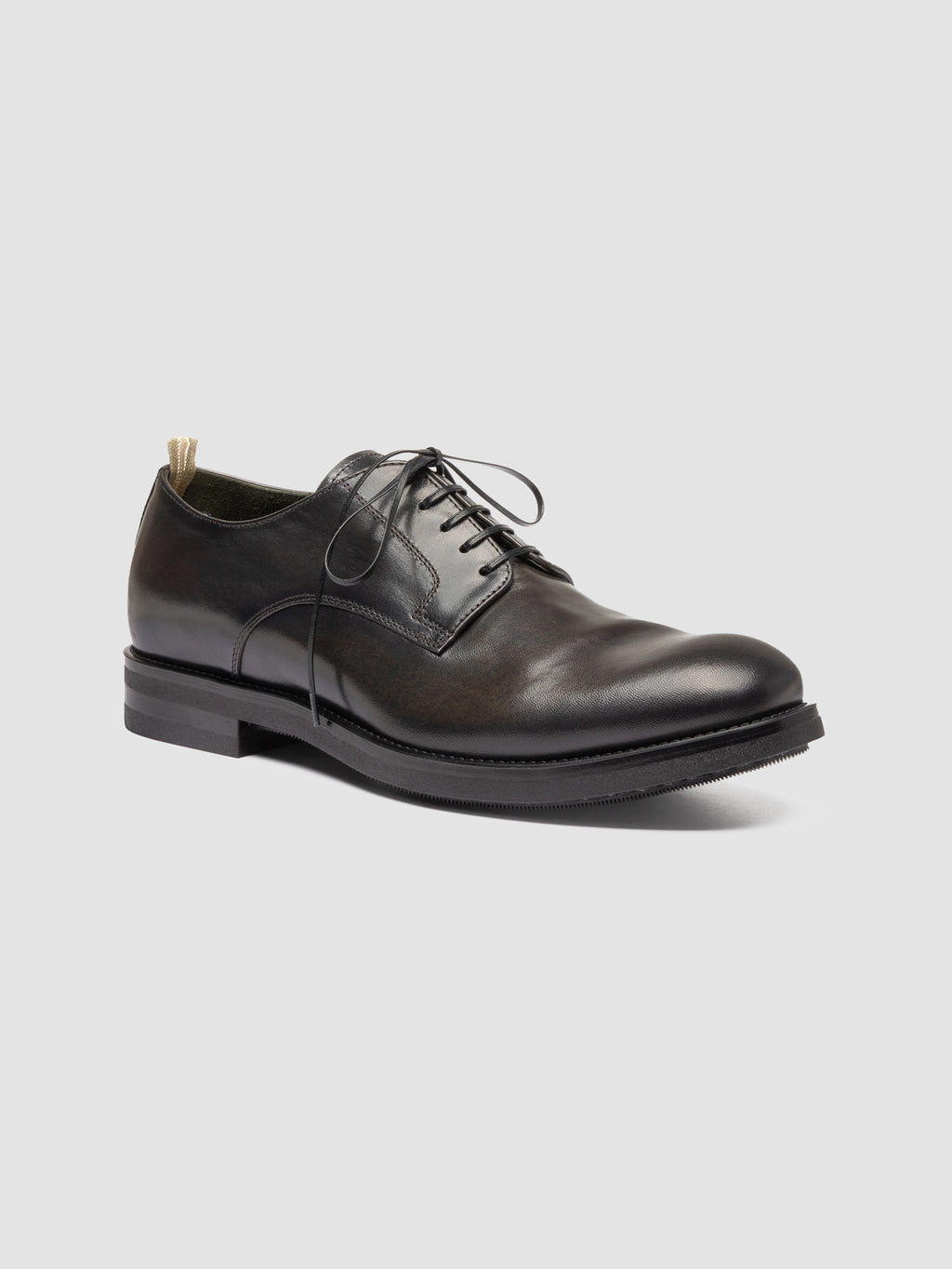 ACADEMIA 001 - Graue Derby-Schuhe aus Leder - image 3,side view