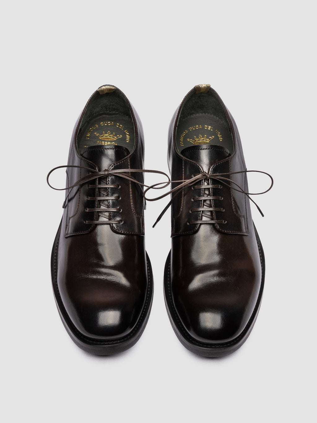ACADEMIA 001 - Brown Leather Derby Shoes - image 2,side view