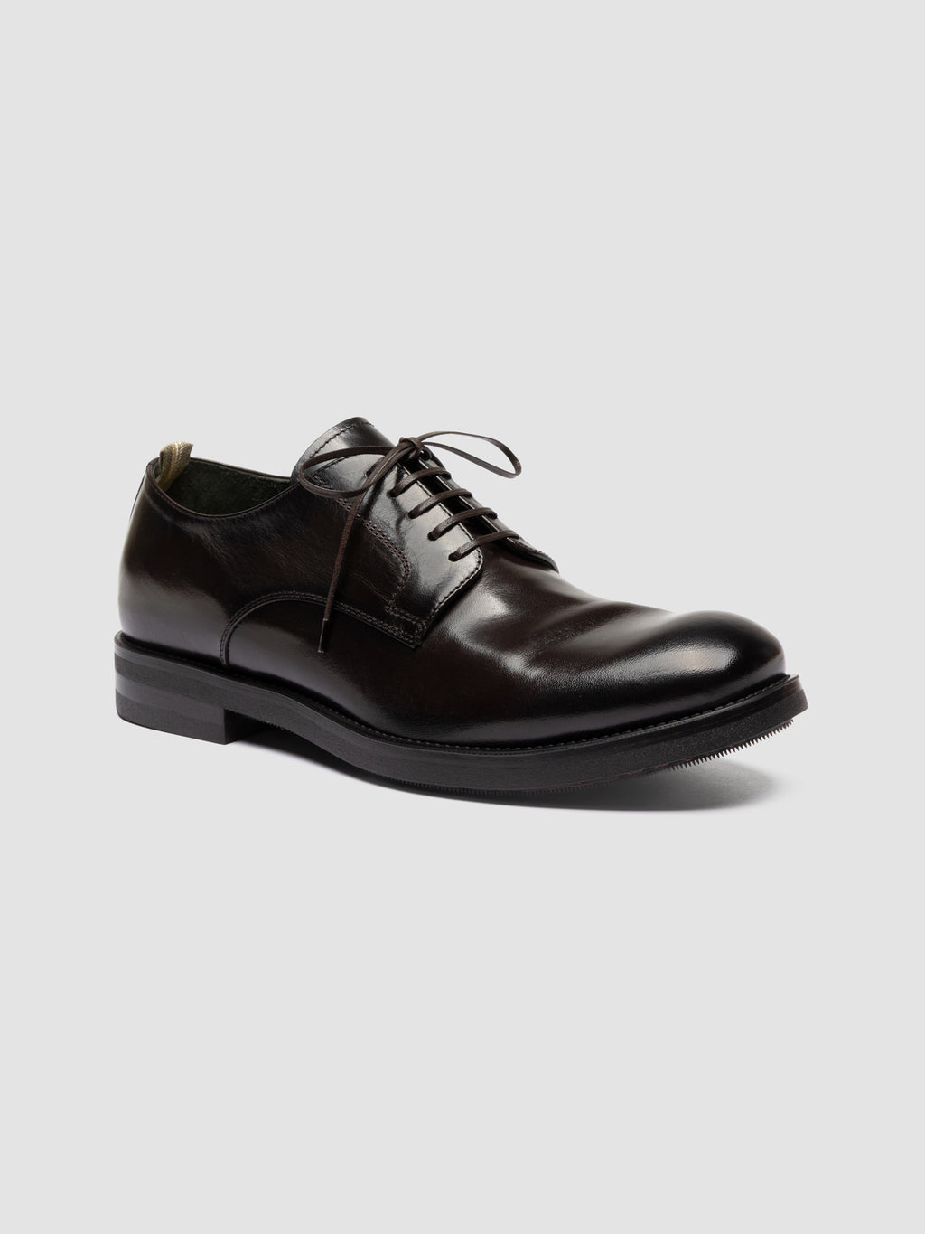 ACADEMIA 001 - Brown Leather Derby Shoes - image 3,side view