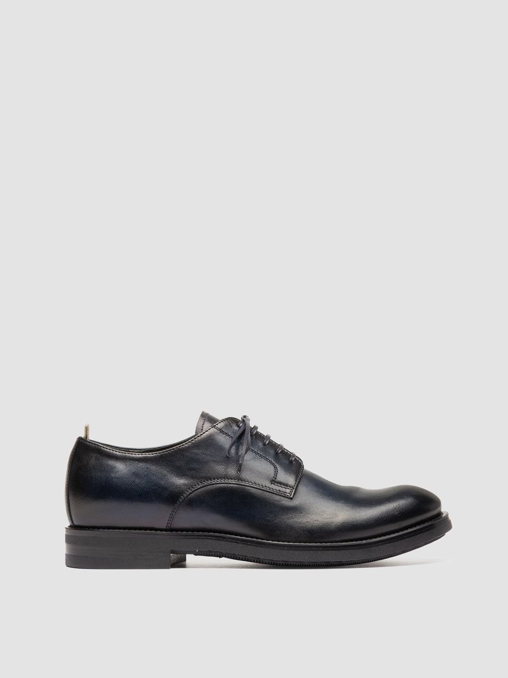 ACADEMIA 001 - Blue Leather Derby Shoes - image 1,side view