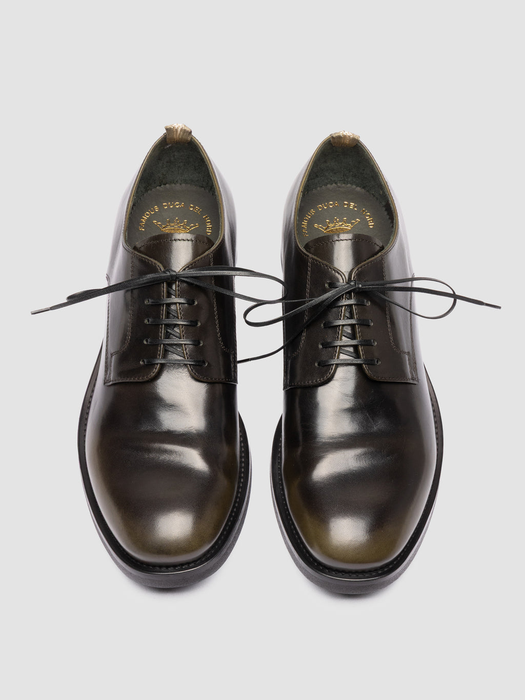 ACADEMIA 001 - Schwarze Derby-Schuhe aus Leder - image 2,side view