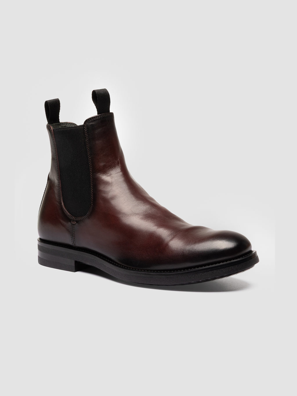 ACADEMIA 002 - Burgundy Leather Chelsea Boots - image 3,side view