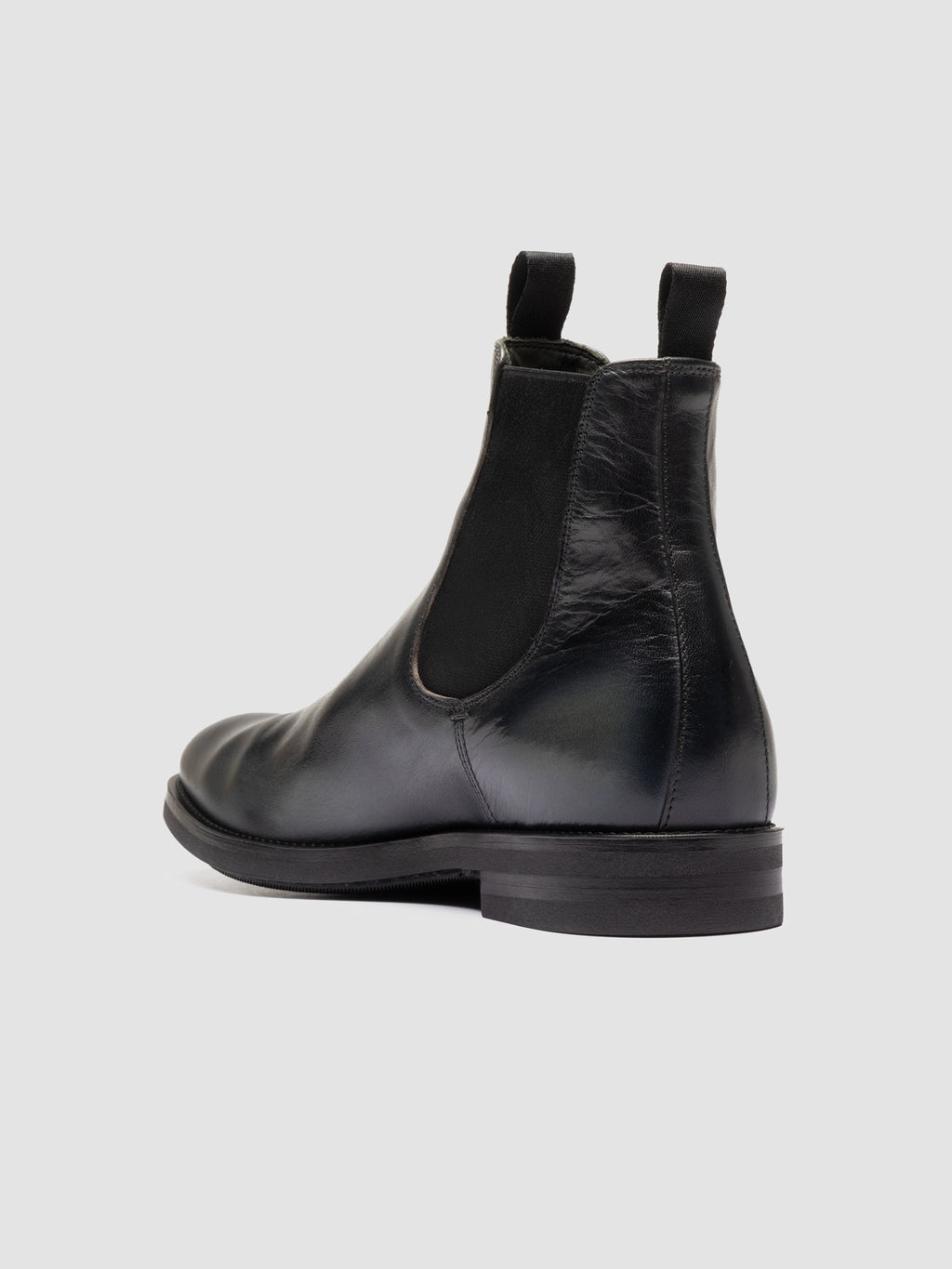 ACADEMIA 002 - Schwarze Chelsea-Stiefel aus Leder - image 4,side view