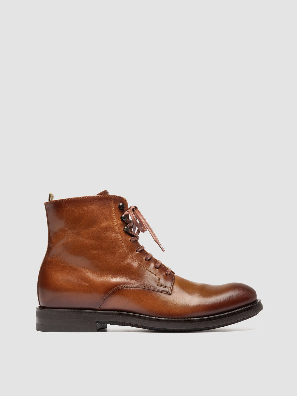 ACADEMIA 003 - Braune Schnürstiefel aus Leder - image 1,side view