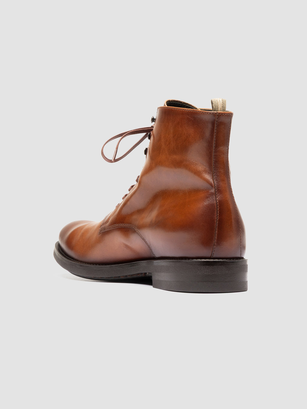 ACADEMIA 003 - Braune Schnürstiefel aus Leder - image 4,side view