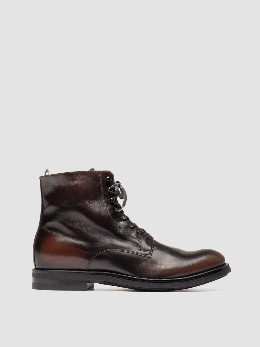 ACADEMIA 003 - Braune Schnürstiefel aus Leder - image 1,side view