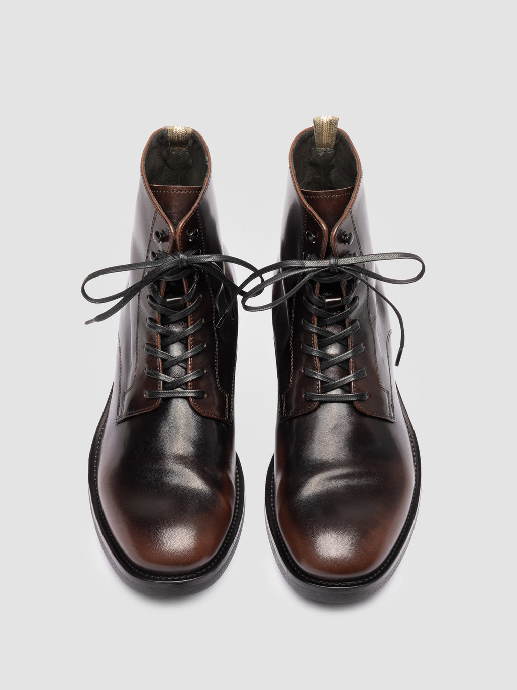 ACADEMIA 003 - Braune Schnürstiefel aus Leder - image 2,side view