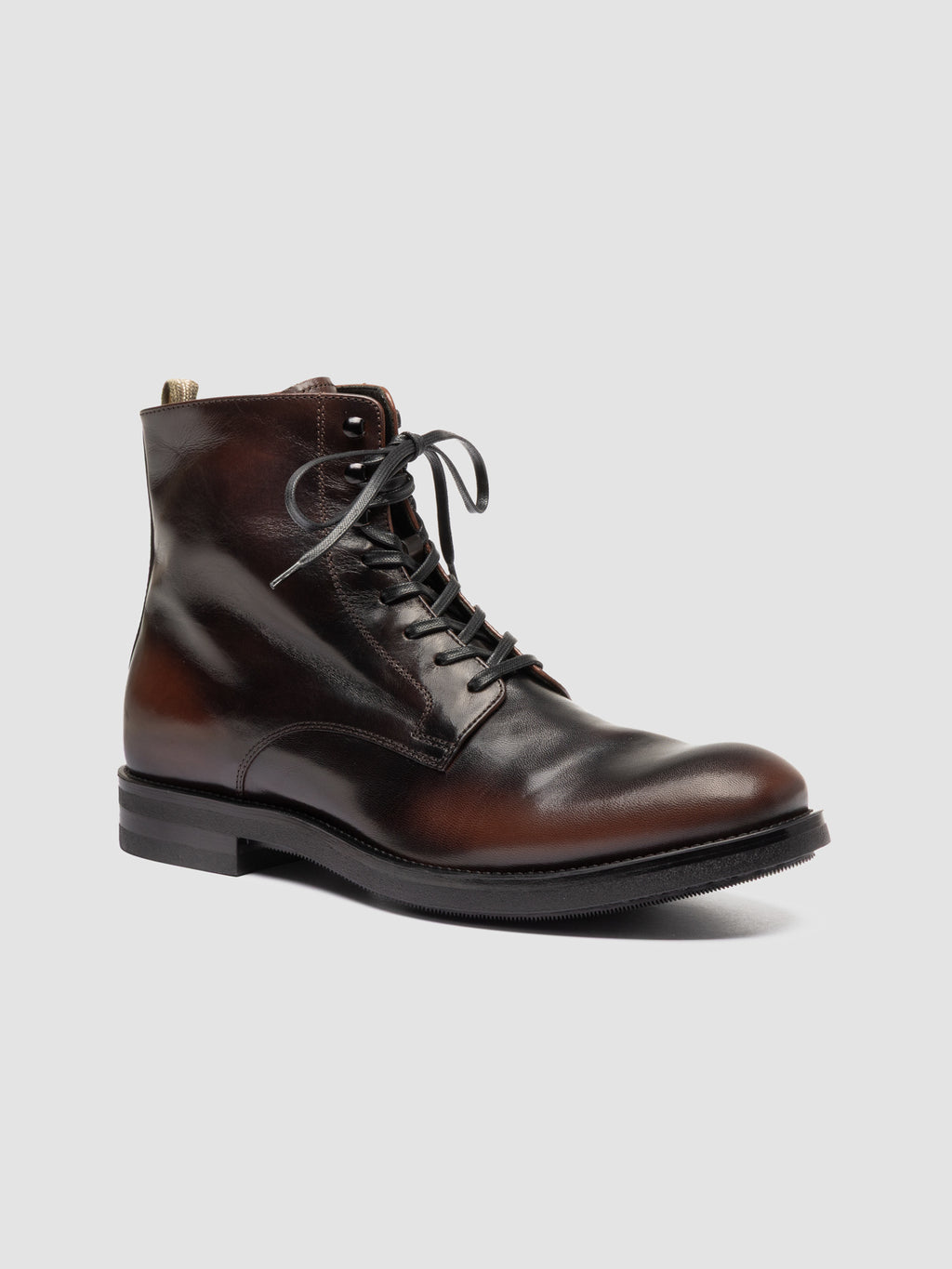 ACADEMIA 003 - Braune Schnürstiefel aus Leder - image 3,side view