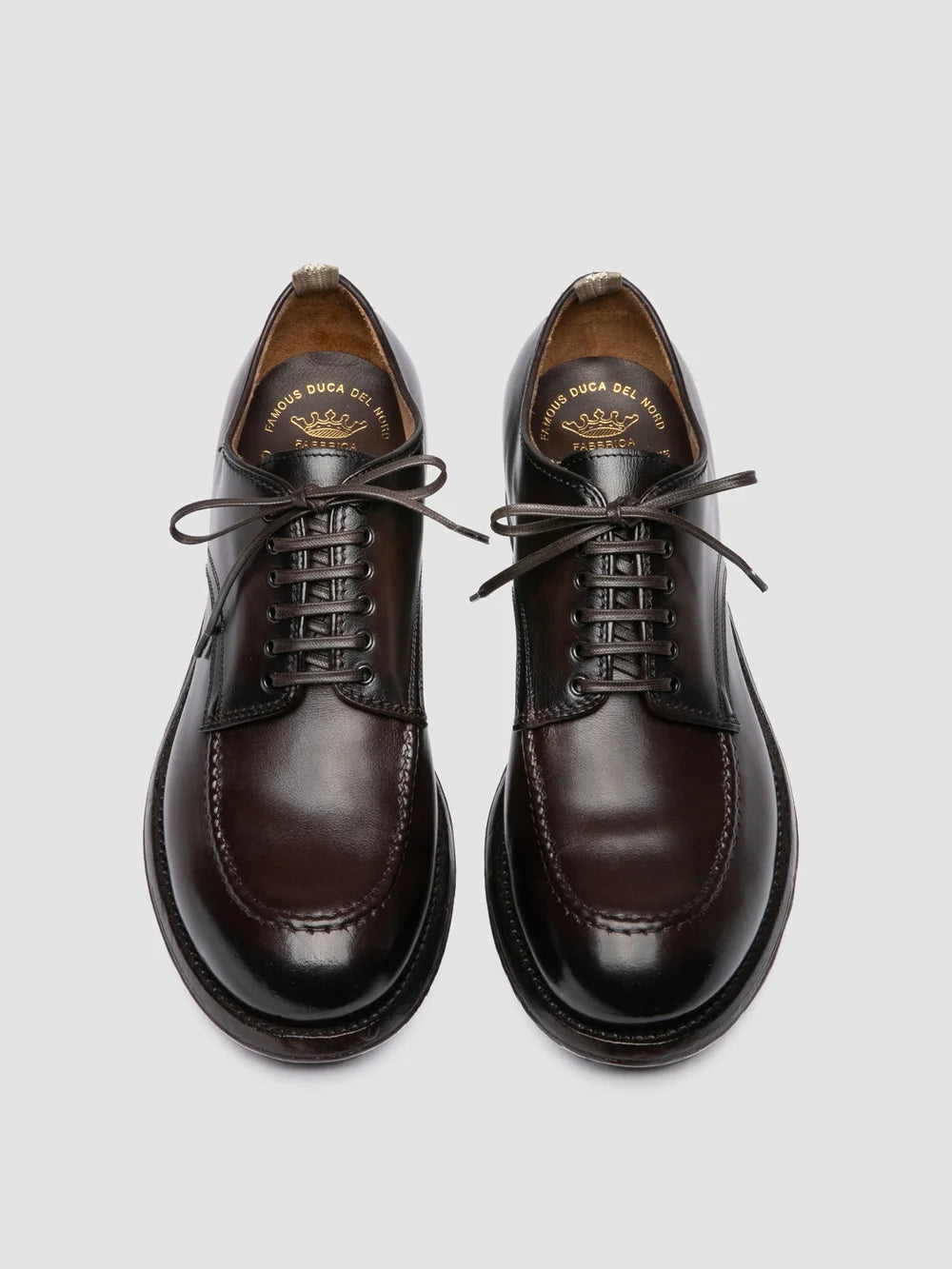 ADMIRAL 013 - Brown Leather Derby Shoes - image 2,side view