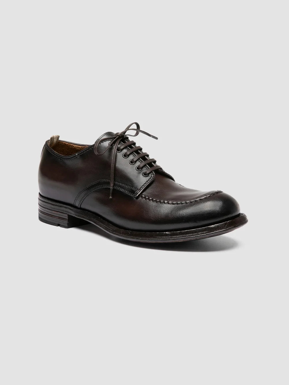ADMIRAL 013 - Brown Leather Derby Shoes - image 3,side view